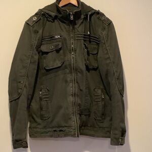 Buckle Dark Green Military Jacket